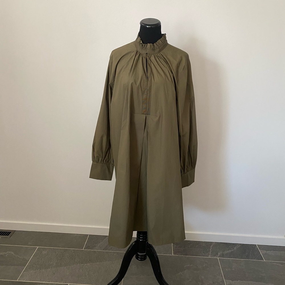 COS Khaki Ruffle Detail Garment